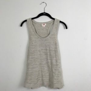 Racer back tan sweater